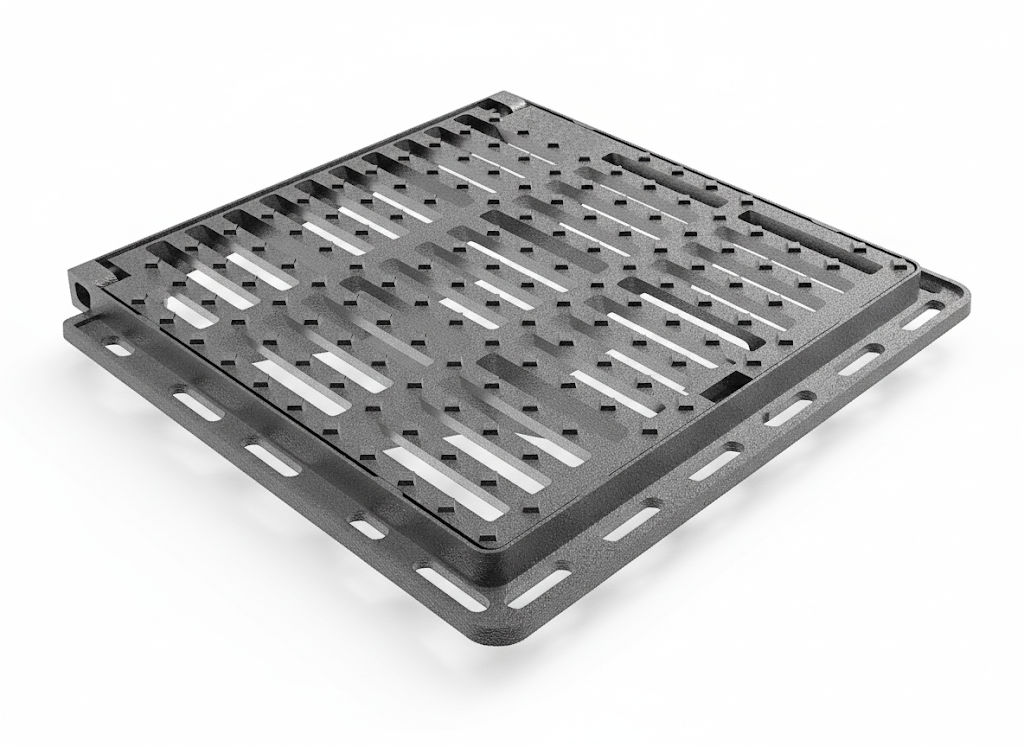 490x490 mm Döküm Çerçeveli Yağmur Suyu Izgarası