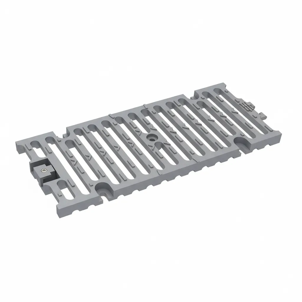 Kilitli 200x500x20 mm Döküm Kanal Izgarası